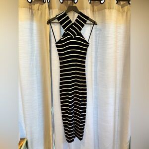 Ted Baker Navy and Cream Striped Garment